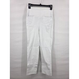 Swing Control Masters Golf Pants Womens 0 White Ankle Pull On Tummy Control